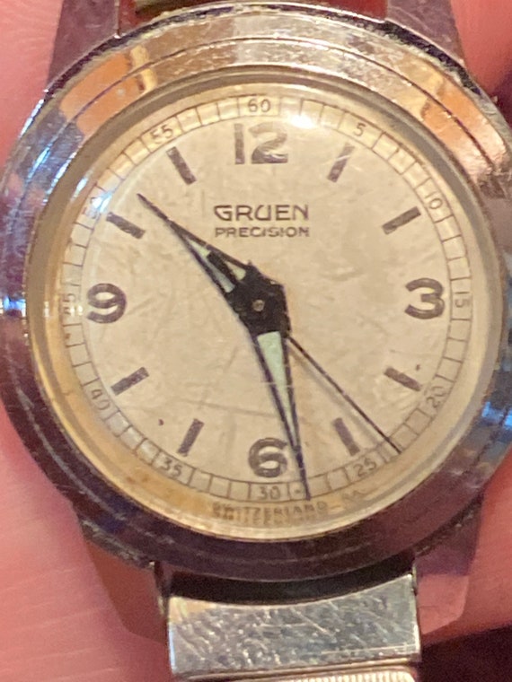 Gruen Precision Vintage Crystal Silver Tone Wristwatch Gruen Precision Vintage Crystal Silver Tone Wristwatch - Etsy main image 4