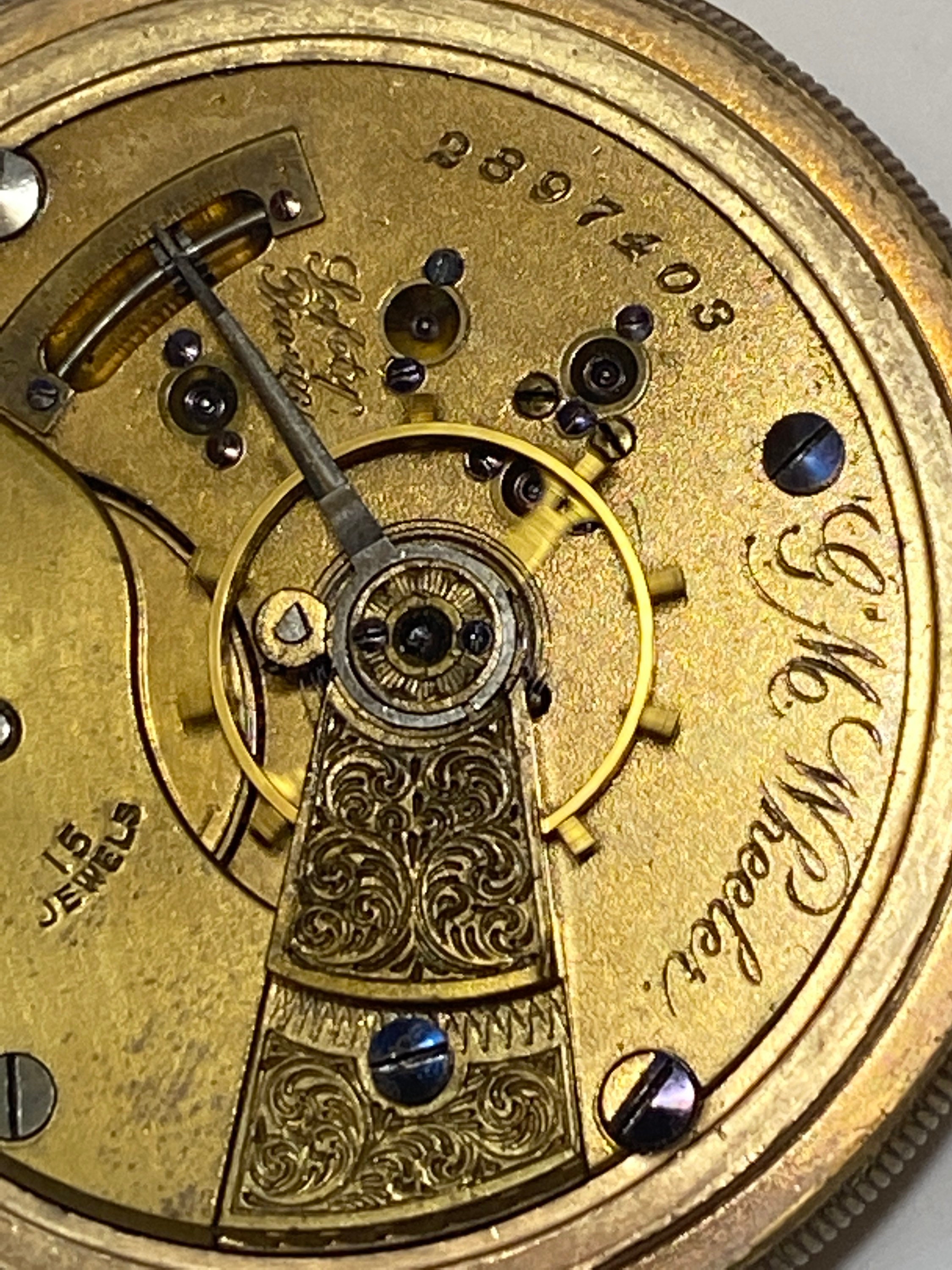 Vintage Elgin National Watch Co Pocket Watch Gold Colored 15 Etsy UK