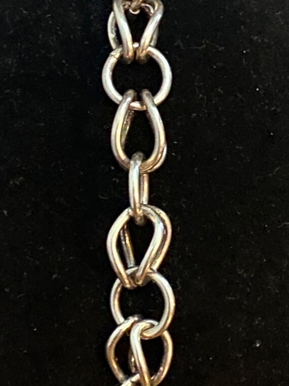 Vintage Estate Sterling Silver Chain Link Bracele… - image 5