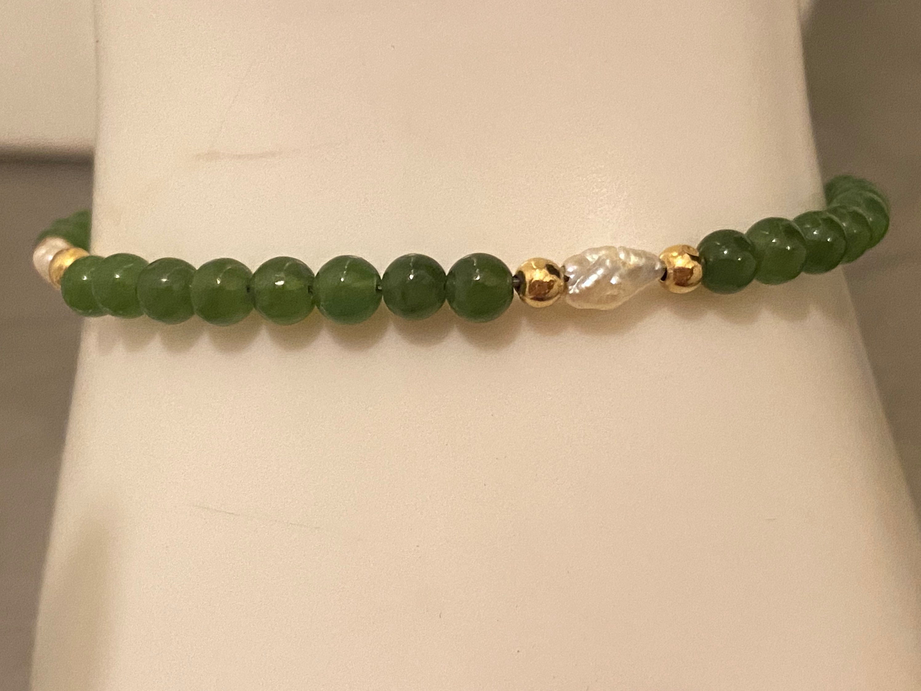 Gold Ball Multi Letter Bracelet — Something Jade