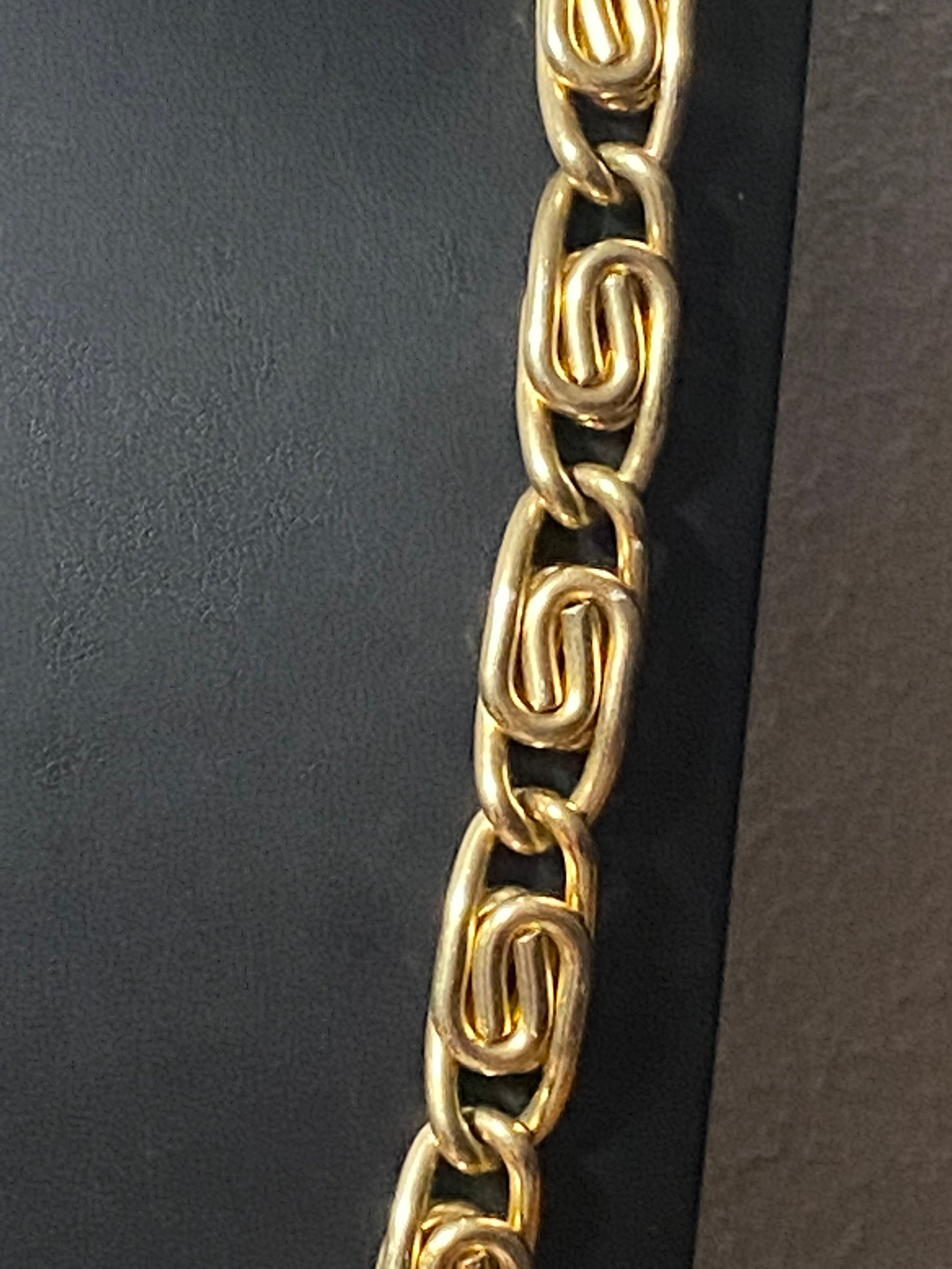 Gorgeous Estate Gold Tone Snail Chain Necklace Costume - Etsy
