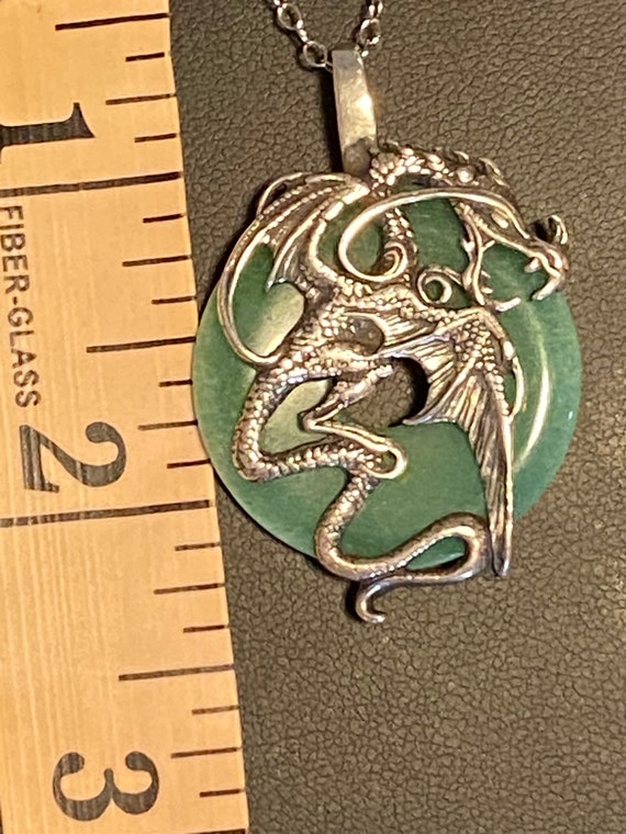 Vintage Extraordinary Chinese Dragon Pendant with… - image 8