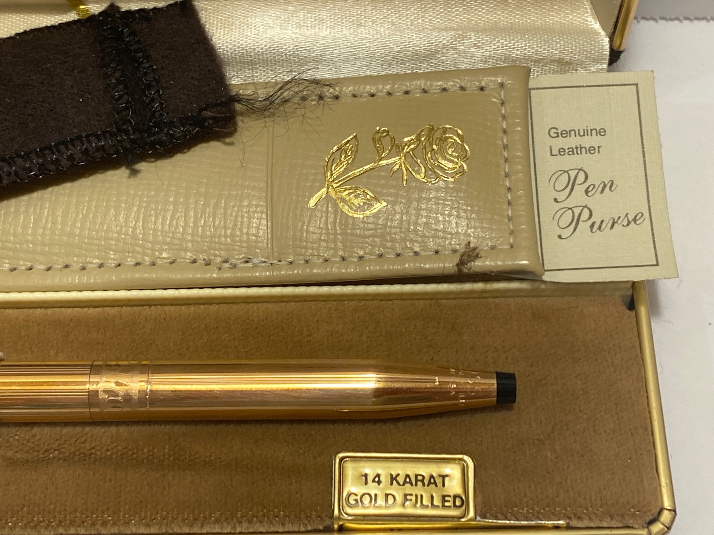 Vintage Cross Pen 14K Gold Filled Elegant Looking with Rose Etsy