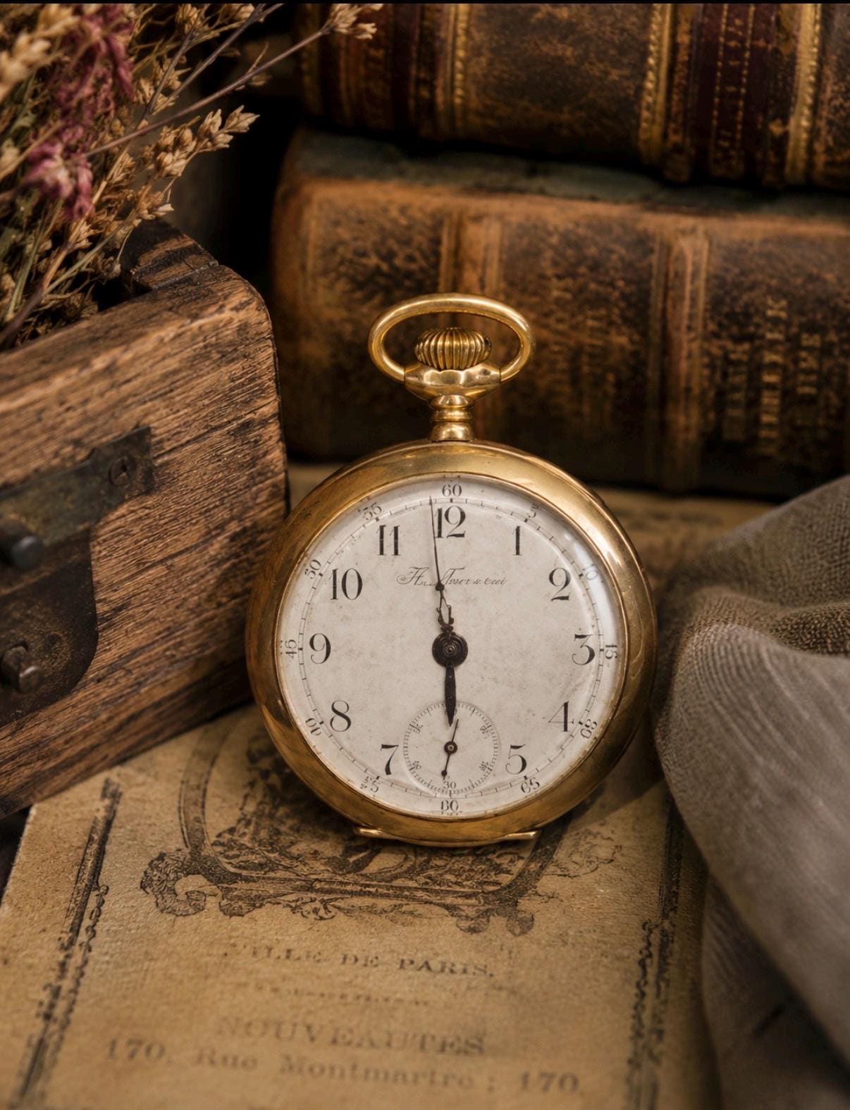 Vintage Tavannes Open Face Pocket Watch, Works Great, 46373 is the