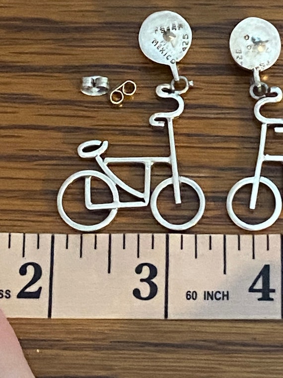 Adorable Sterling Silver Signed Mexico 925 Bicycl… - image 7