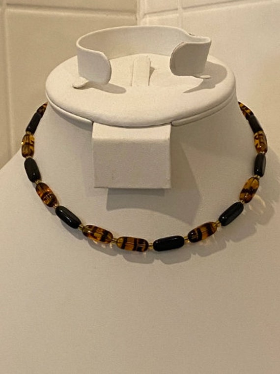 Lovely Estate Tiger's Eye Choker Necklace, approx… - image 1