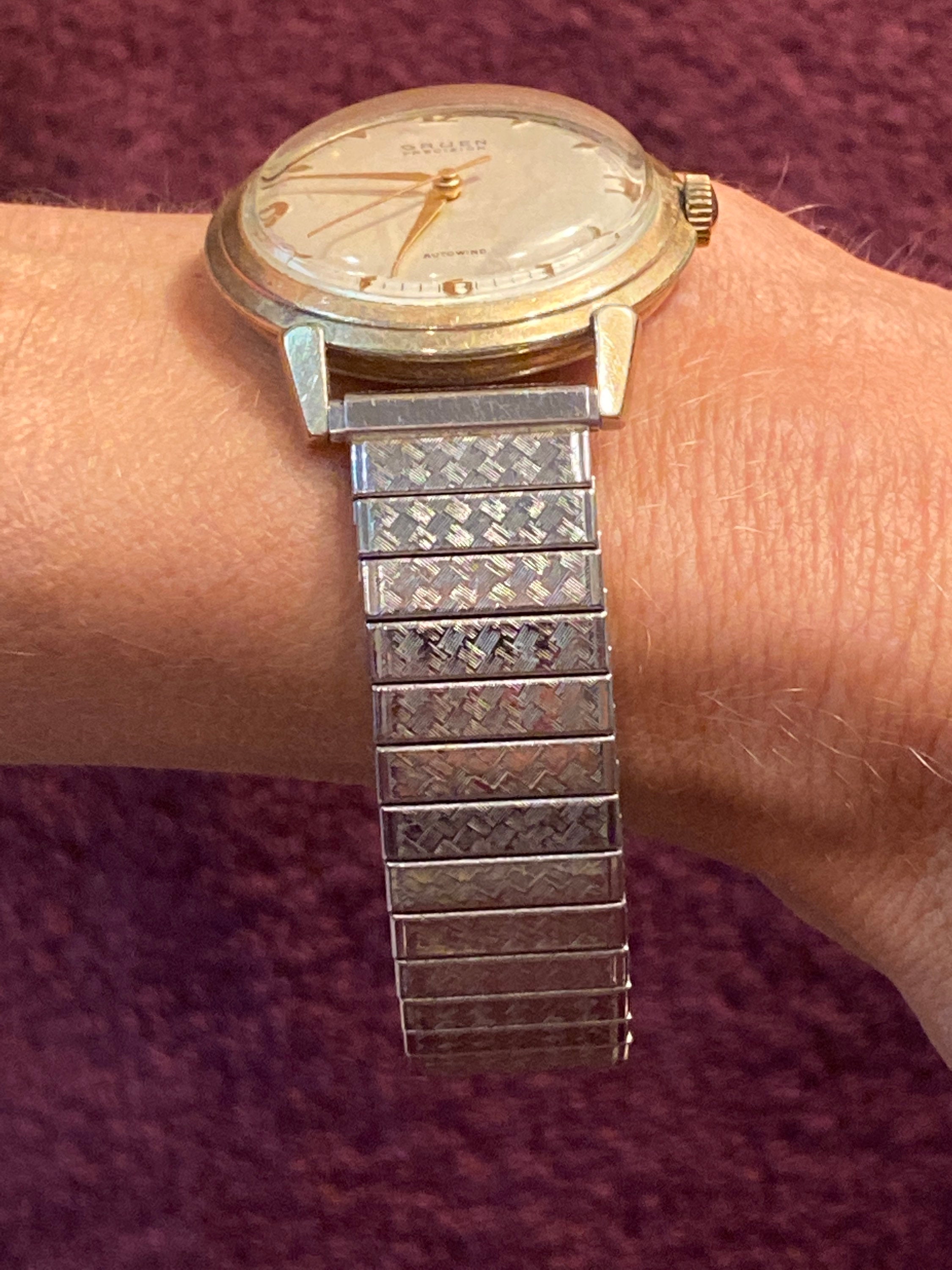 vintage gruen precision autowind watch
