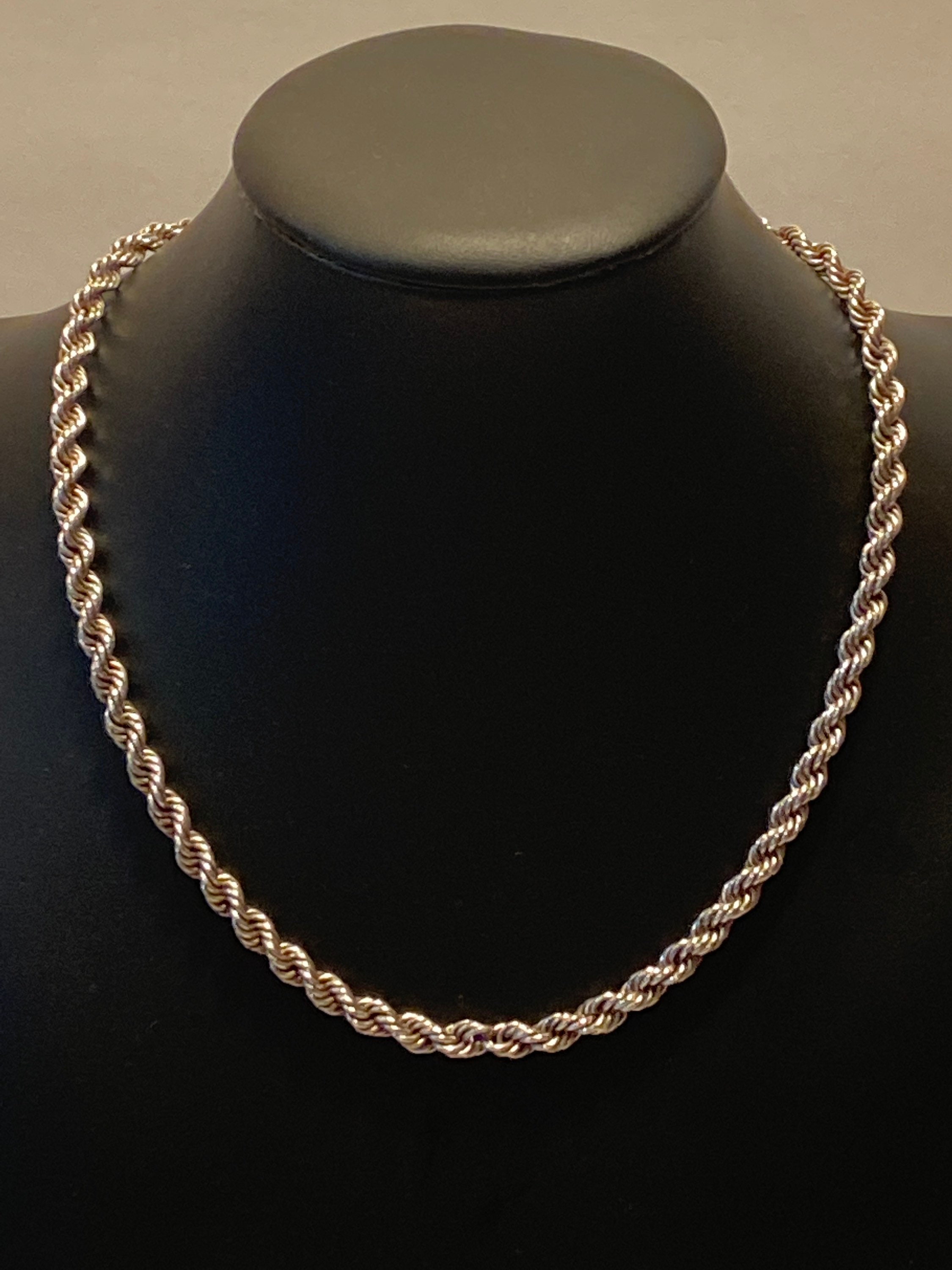 Jewelry with a Past Silver D/C Thin Rope Chain 001-850-00001