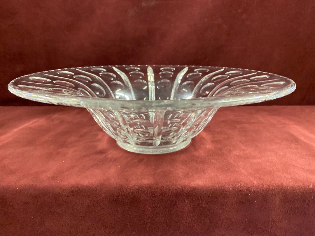 Vintage Very Large Marked Hawkes Cut Crystal Glass Bowl, Barcroft