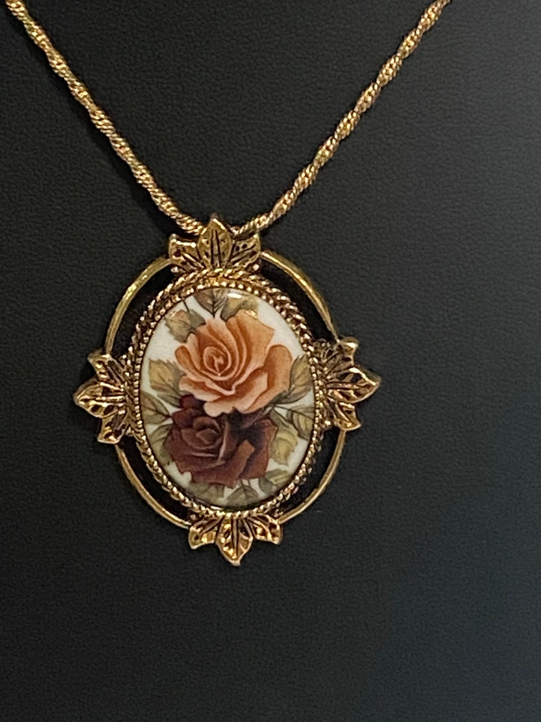 Vintage Signed Sarah Coventry Victorian Floral Rose Cameo - Etsy