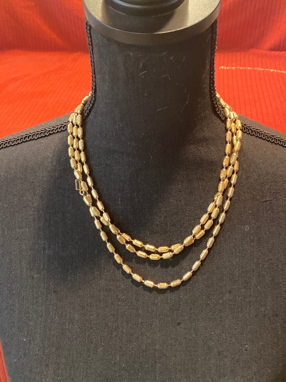 Vintage Gorgeous Napier Gold Tone Beaded Necklace… - image 6