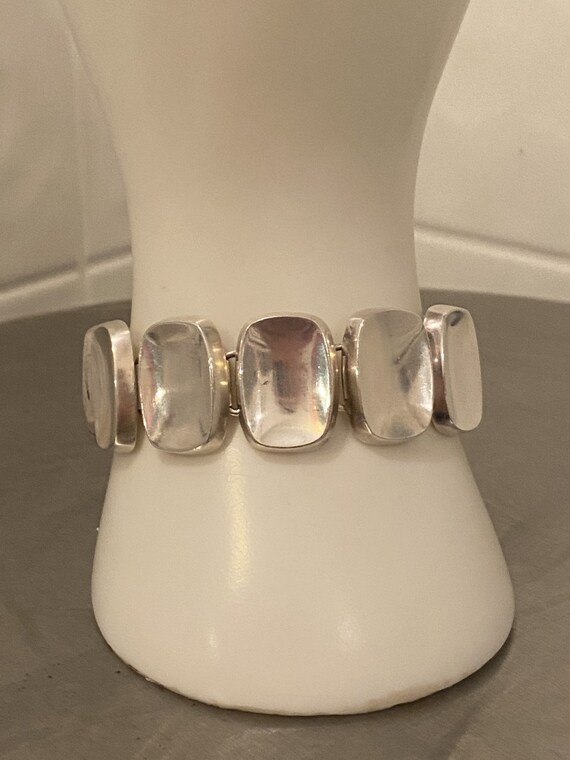 Estate Bent Knudsen Sterling Silver Neck Ring with Amethyst