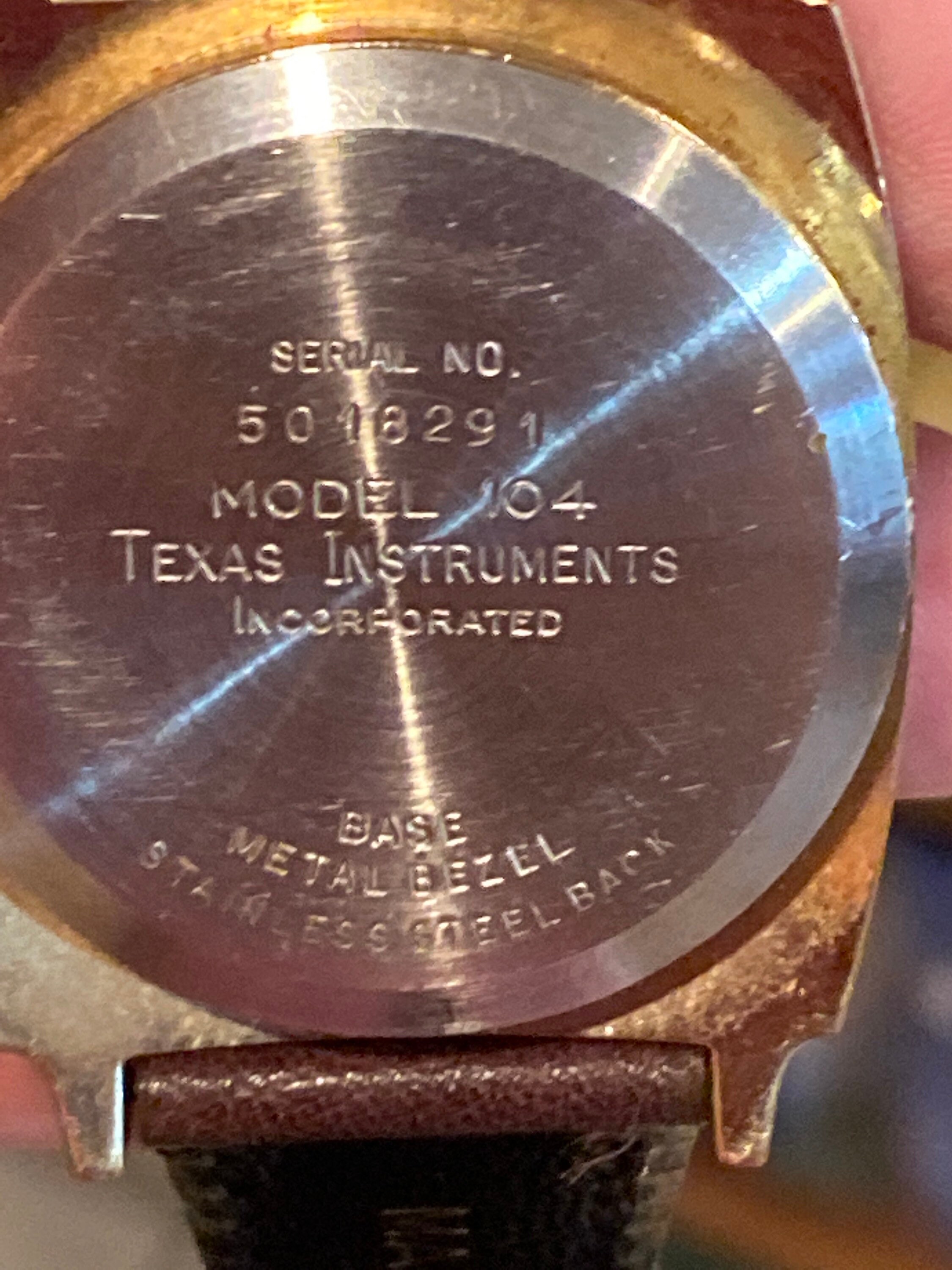 texas instruments lcd quartz watch