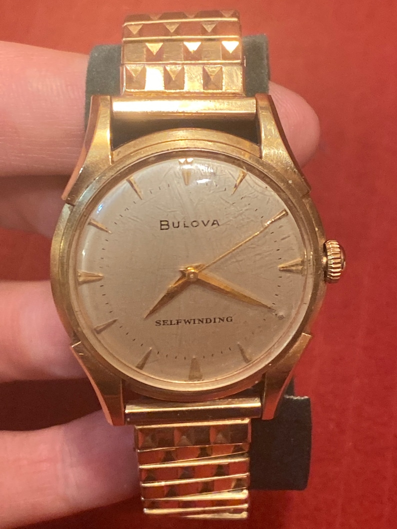 Vintage Bulova 14K Gold Wrist Watch SelfWinding Etsy