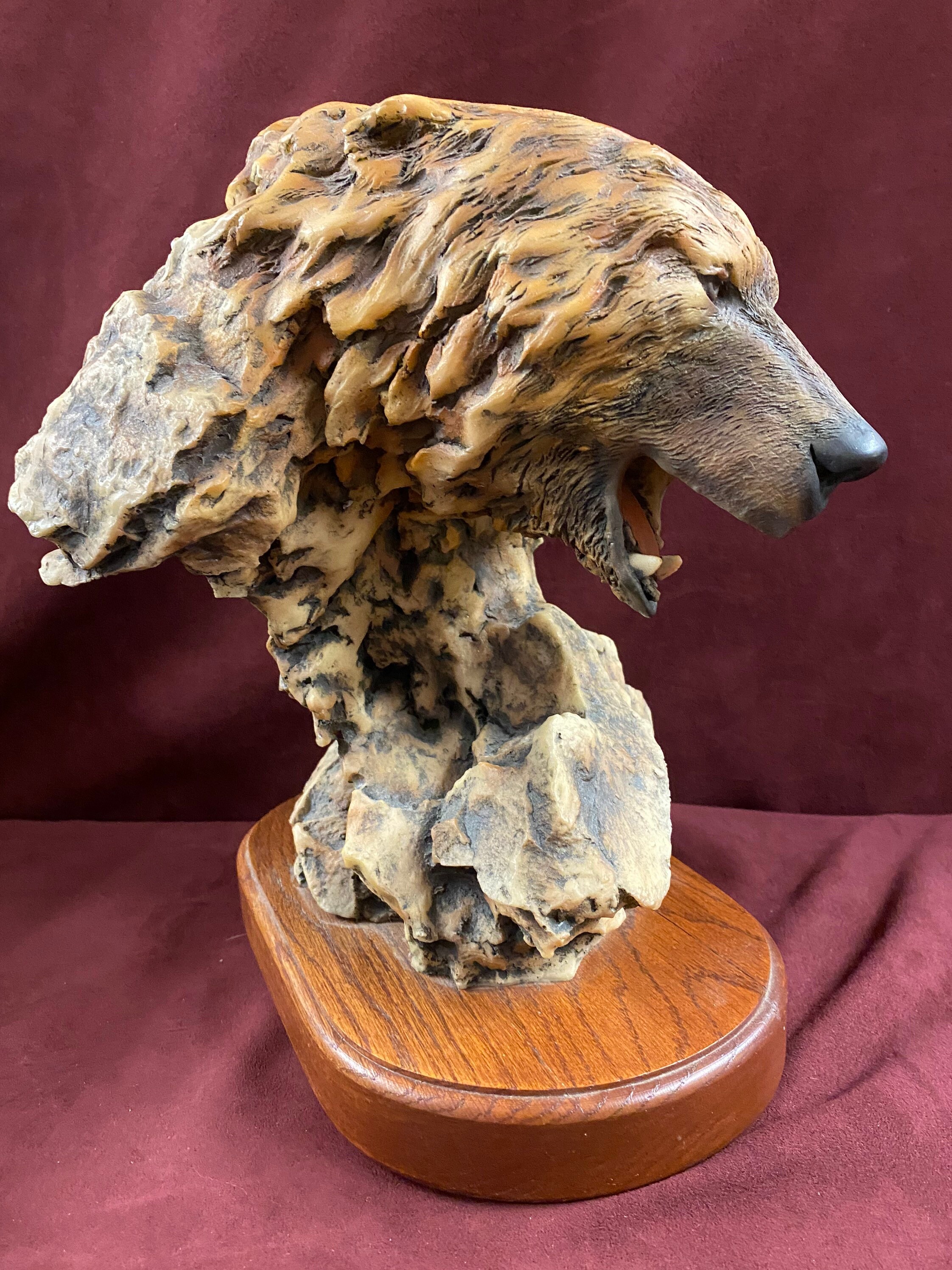Vintage Mountain Monarch Bear Sculpture Resin by Randy Etsy