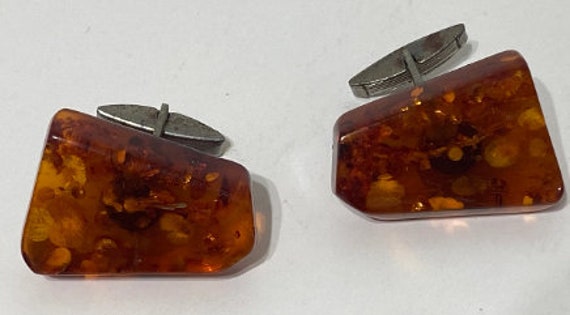 Gorgeous Antique Estate Baltic Amber Cufflinks Ma… - image 8