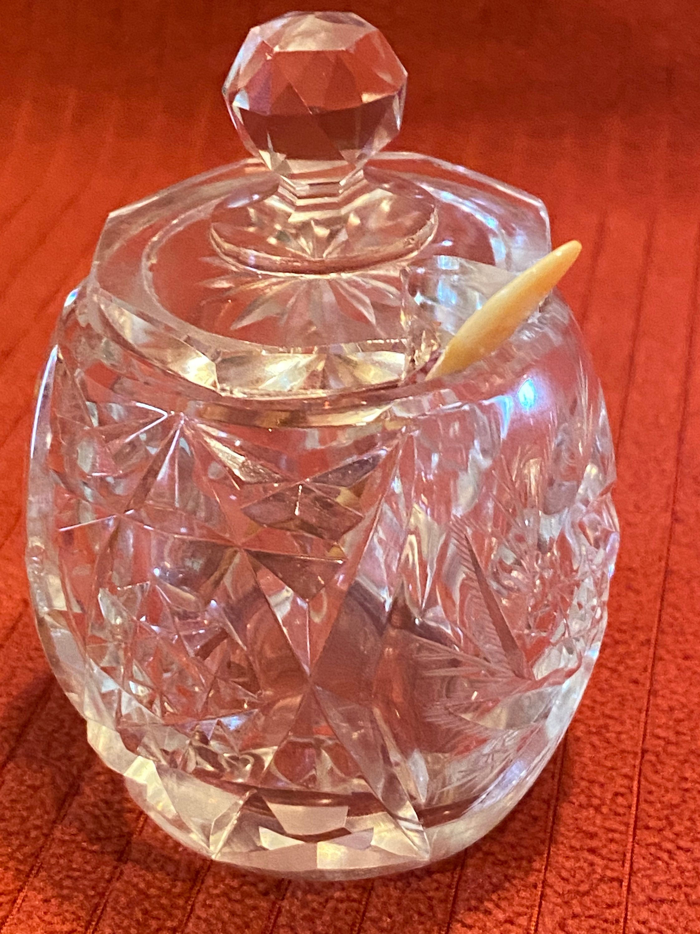 Vintage Cut Crystal Glass Creamer Pitcher and Sugar Bowl/Jar Etsy