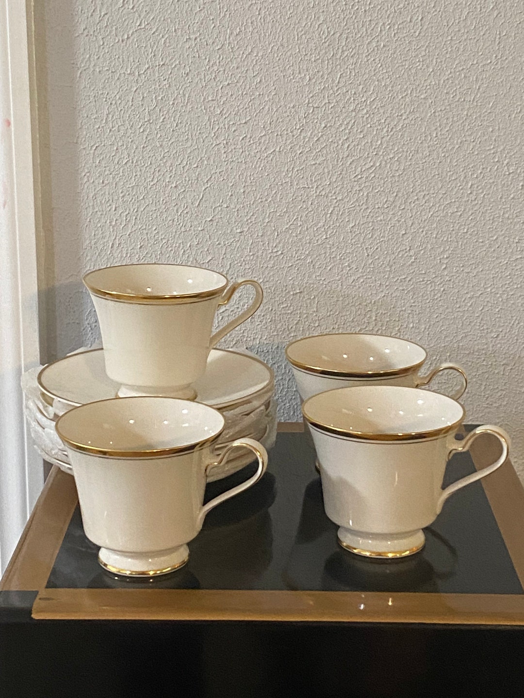 Vintage Set of 4 Noritake Ivory China Viceroy Tea or Coffee Cups and