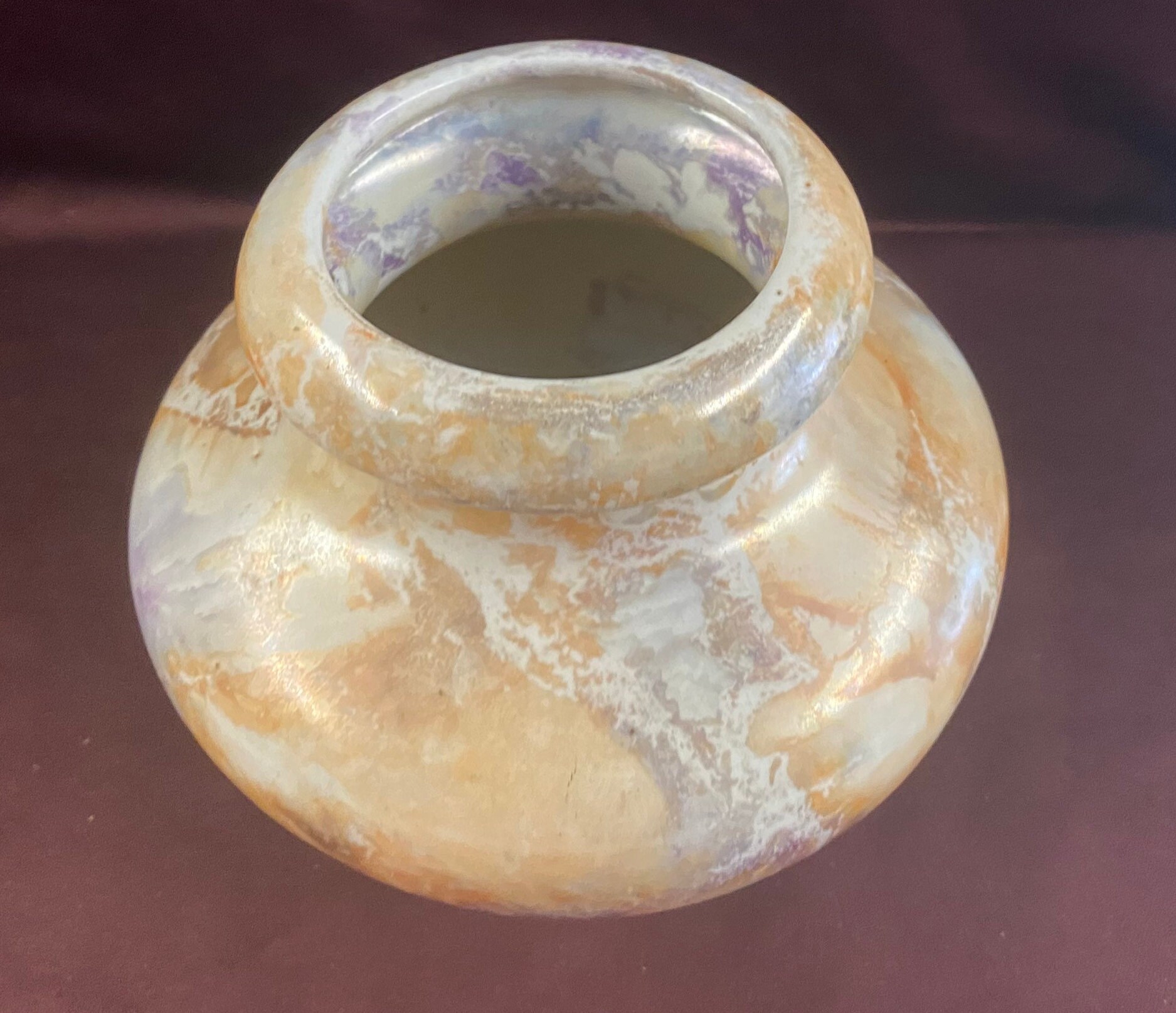 Vintage Arabia Finland Pottery Vase: Marble Luster AAA, 1928-1932