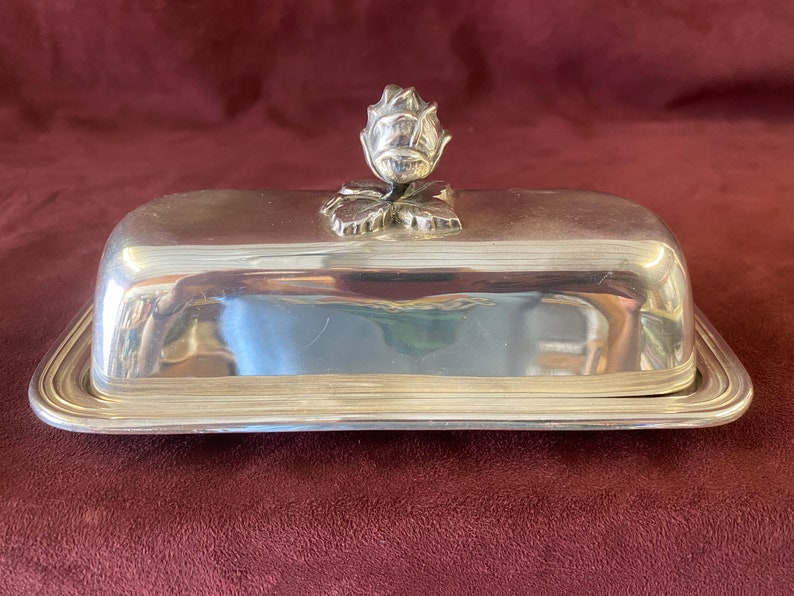 Vintage Silver Plated Butter Dish 2 Piece P. Ferner Made in Etsy