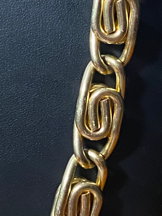 Gorgeous Estate Gold Tone Snail Chain Necklace, C… - image 4