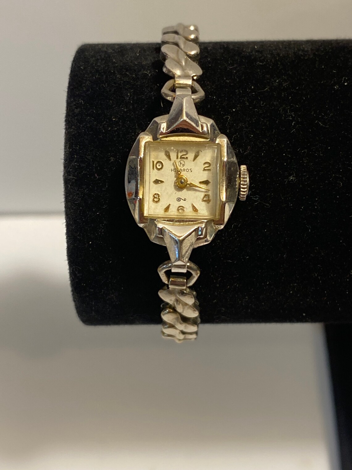 Vintage Helbros Ladies 10K RGP Wrist Watch Stretch Band Etsy