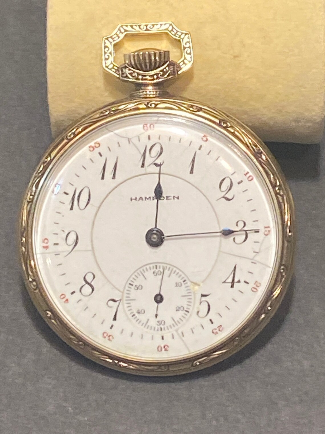 Vintage Hampden Pocket Watch 21 Jewels Adjusted 3 Positions Etsy