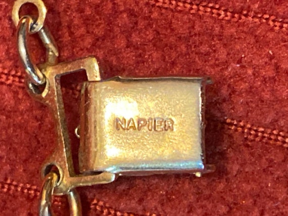 Vintage Gorgeous Napier Gold Tone Beaded Necklace… - image 8