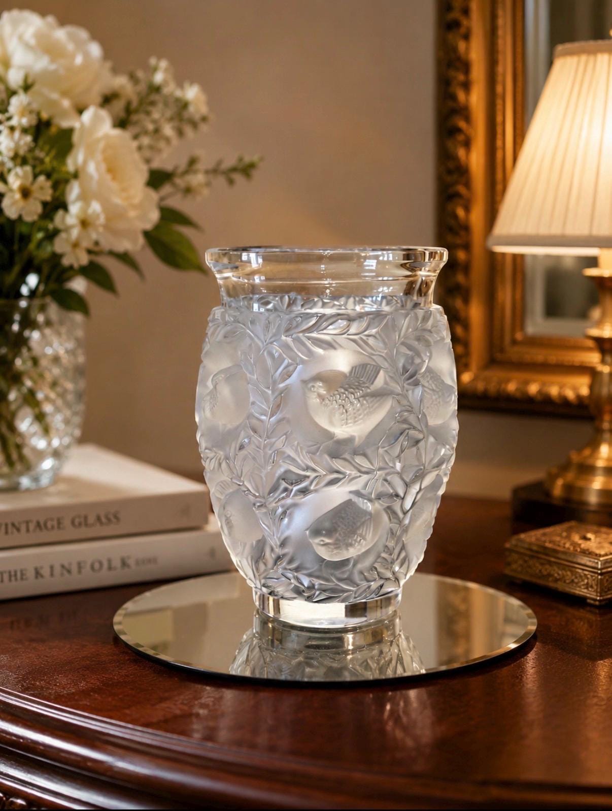 Lalique Crystal Vase - Etsy