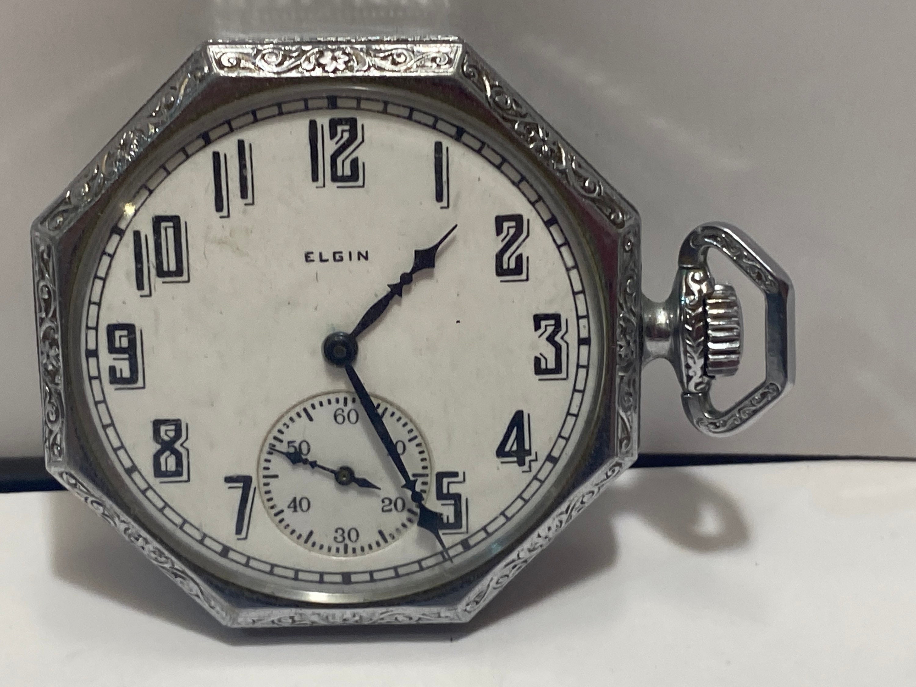 elgin watch silver