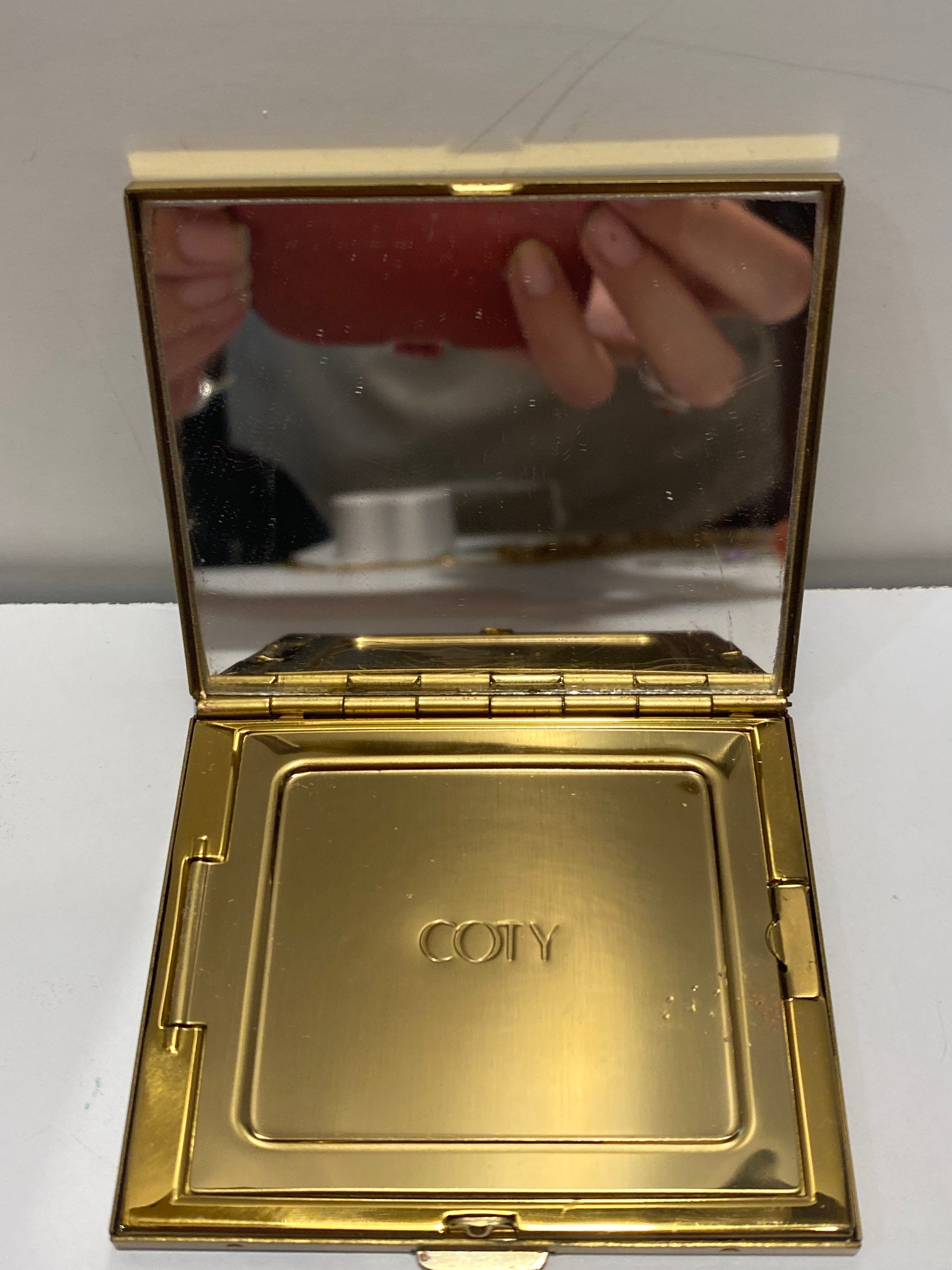 Vintage Coty Powder Compact With Mirror in Case Unused Etsy