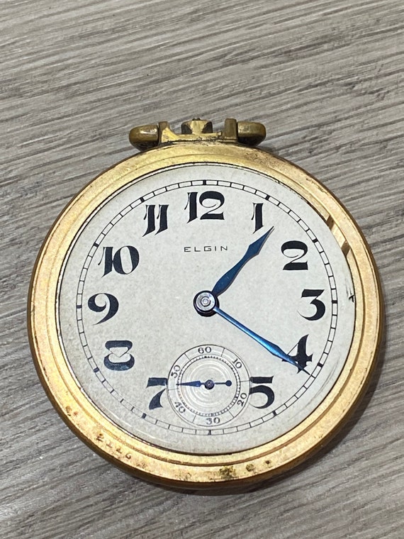 Vintage Elgin Pocket Watch, Nonworking - Parts On… - image 1