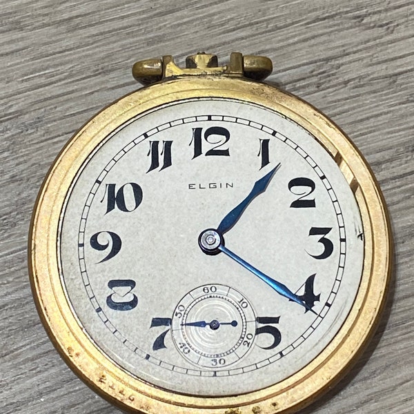 Vintage Elgin Pocket Watch, Nonworking - Parts Only - SEE DESCRIPTION