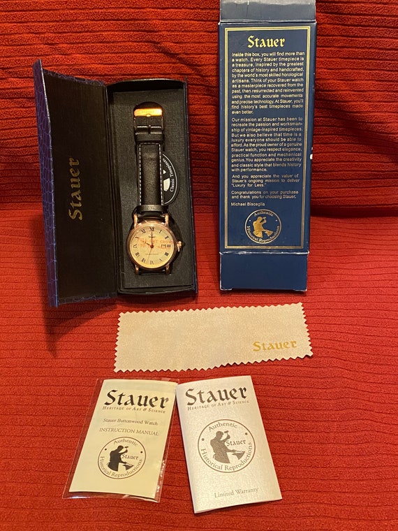 Vintage Stauer Men's Buttonwood Watch 22672 Brand New - Etsy Sweden