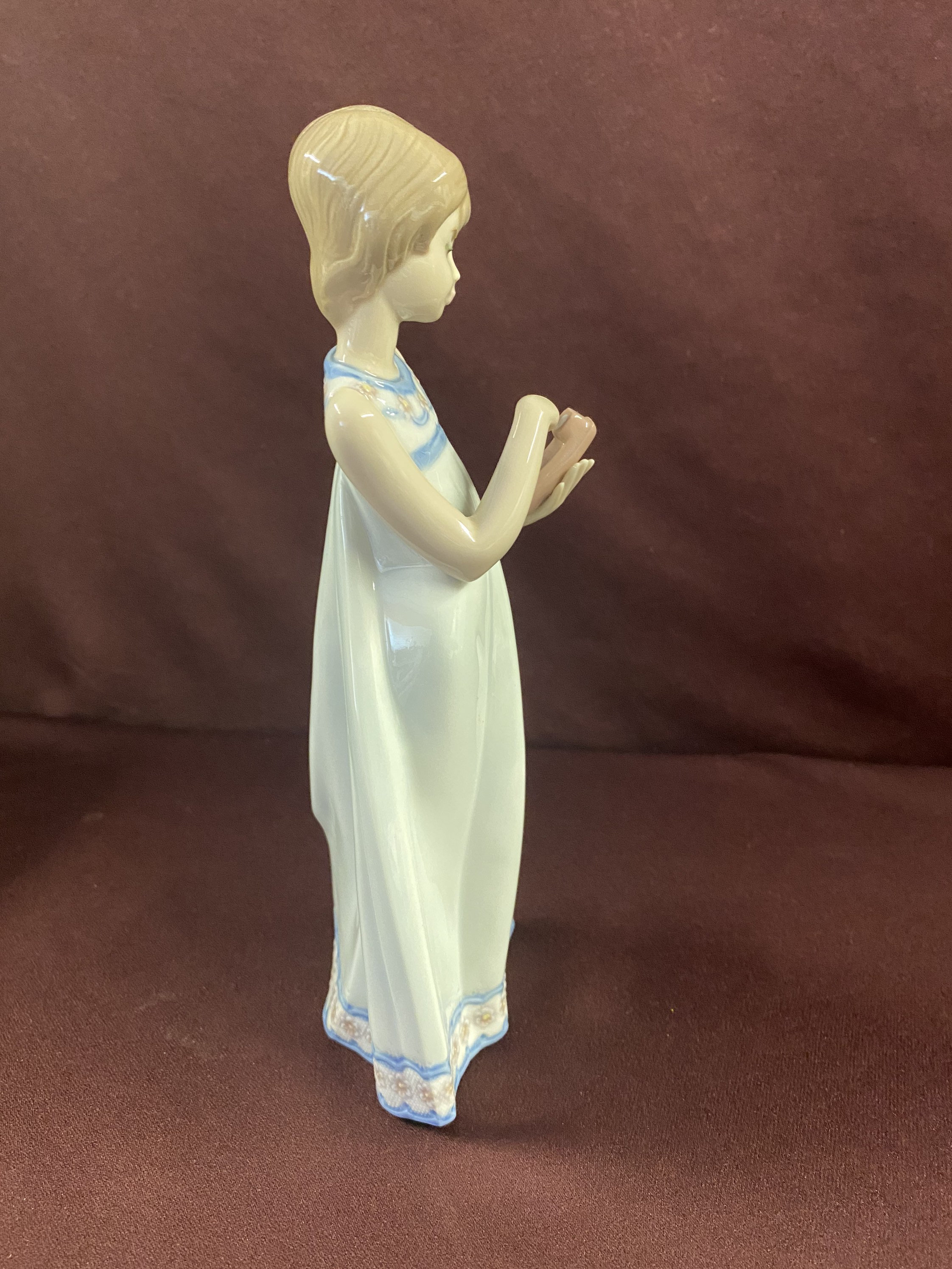 Lladro 電話をかける少女像 S466 Lladro Porcelain Figurine #5466