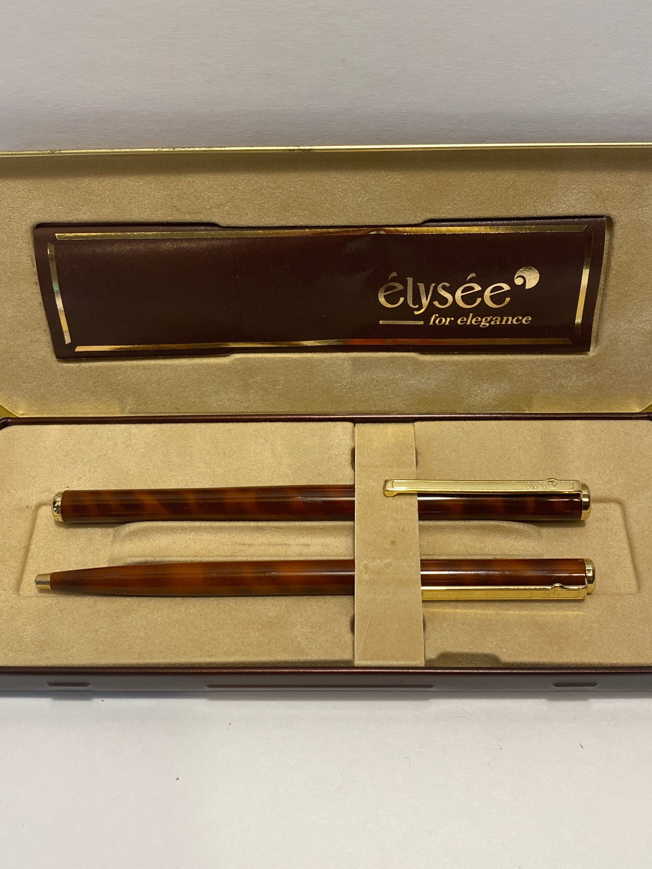Elysee Forest Marble Green Lacquer & Gold Rollerball Pen New In Box * 