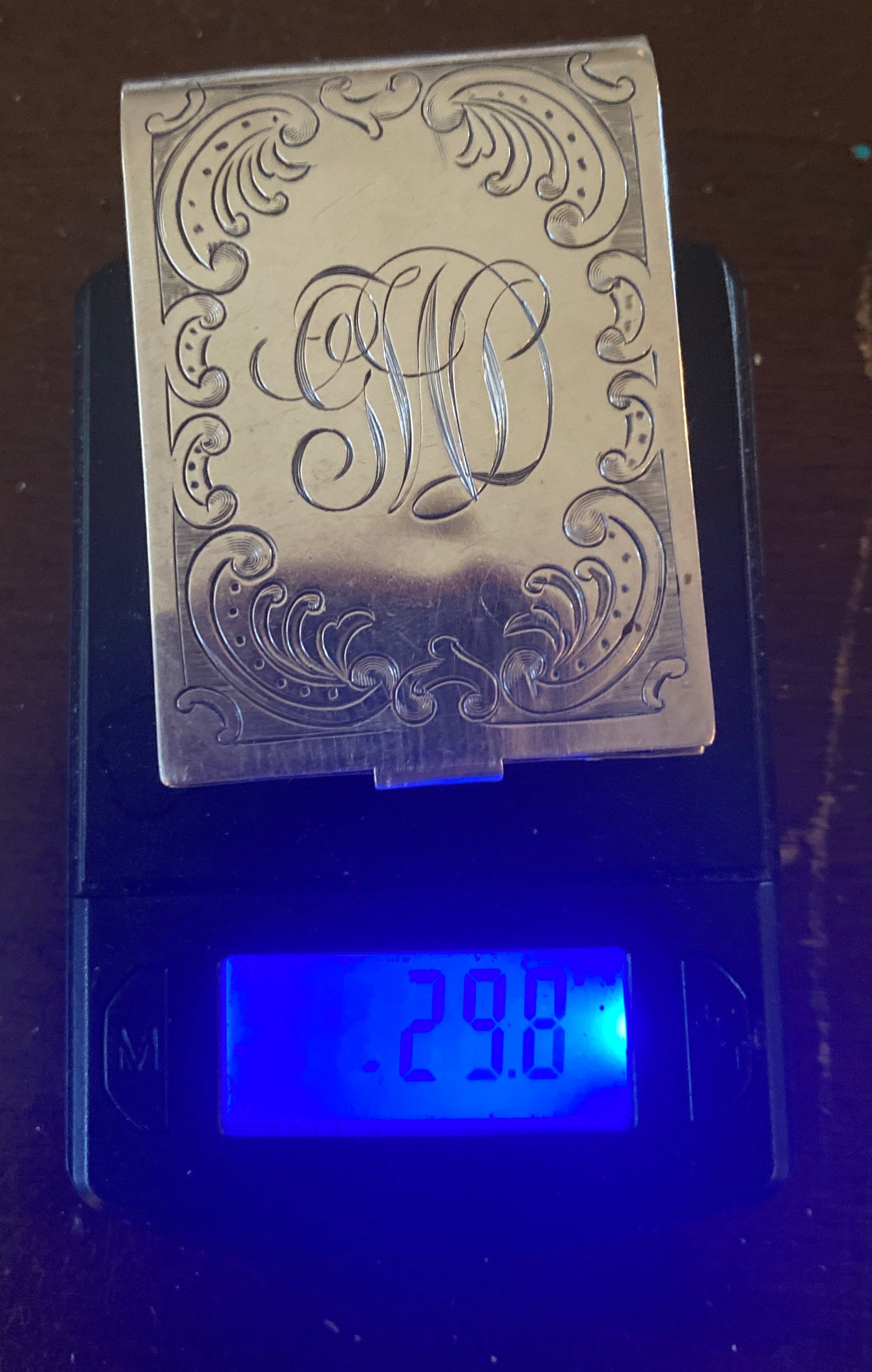 Vintage Sterling Silver Match Box Case, I Believe, 2-1/4 Vintage Sterling Silver Match Box Case, I Believe, 2-1/4