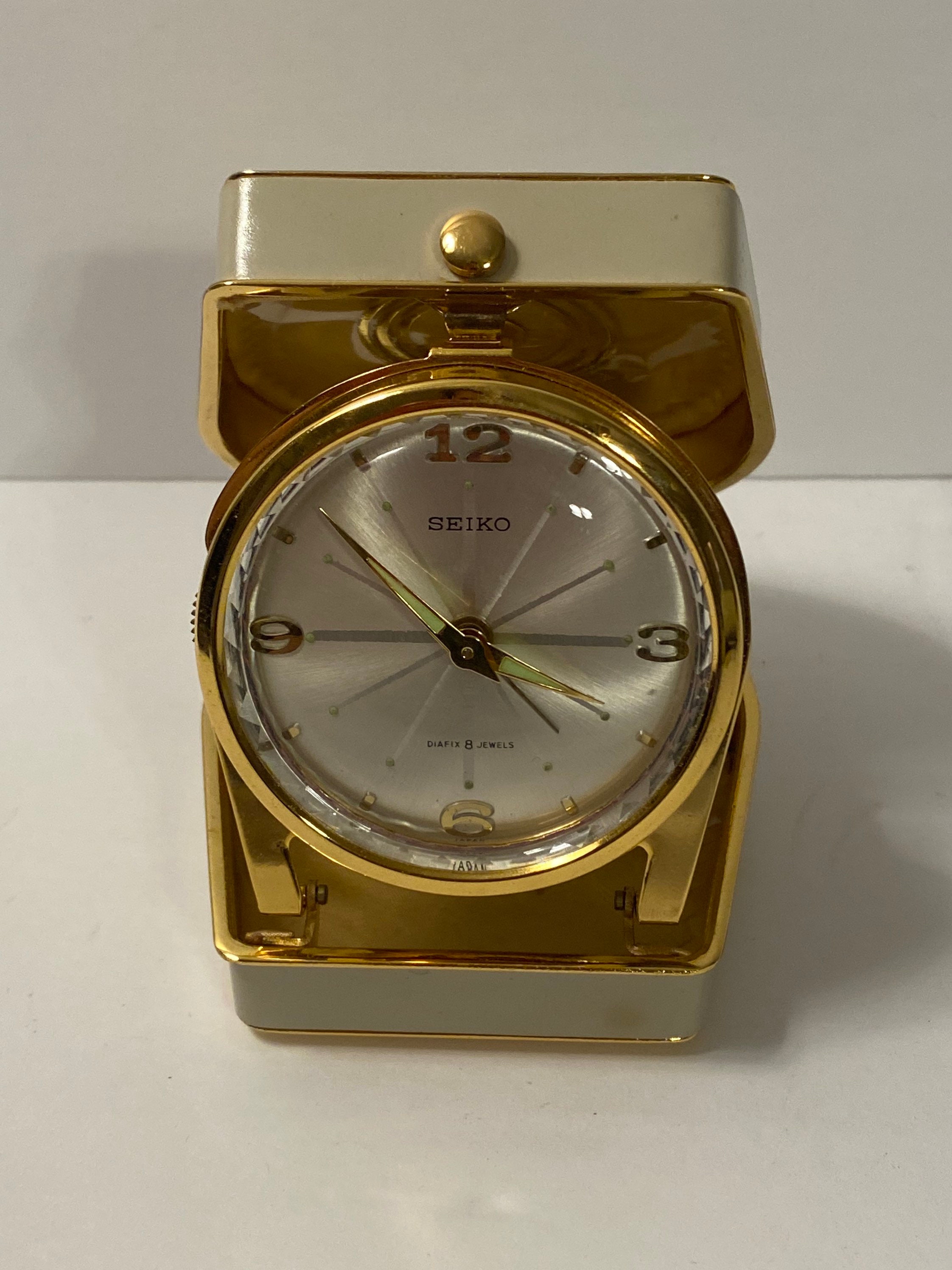 1960年代製 SEIKO DIAFIX 8 JEWELS 手巻トラベルクロック 1960年代製 SEIKO DIAFIX 8 JEWELS 手巻トラベルクロック