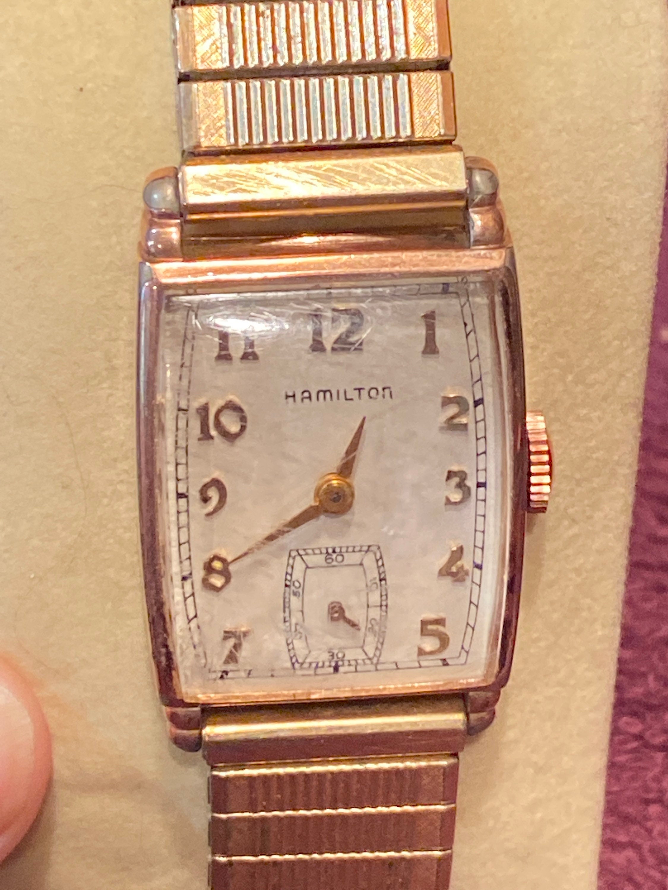 Vintage Hamilton 10K Gold Filled Men's Wrist Watch, Gorgeous Vintage Hamilton 10K Gold Filled Men's Wrist Watch, Gorgeous