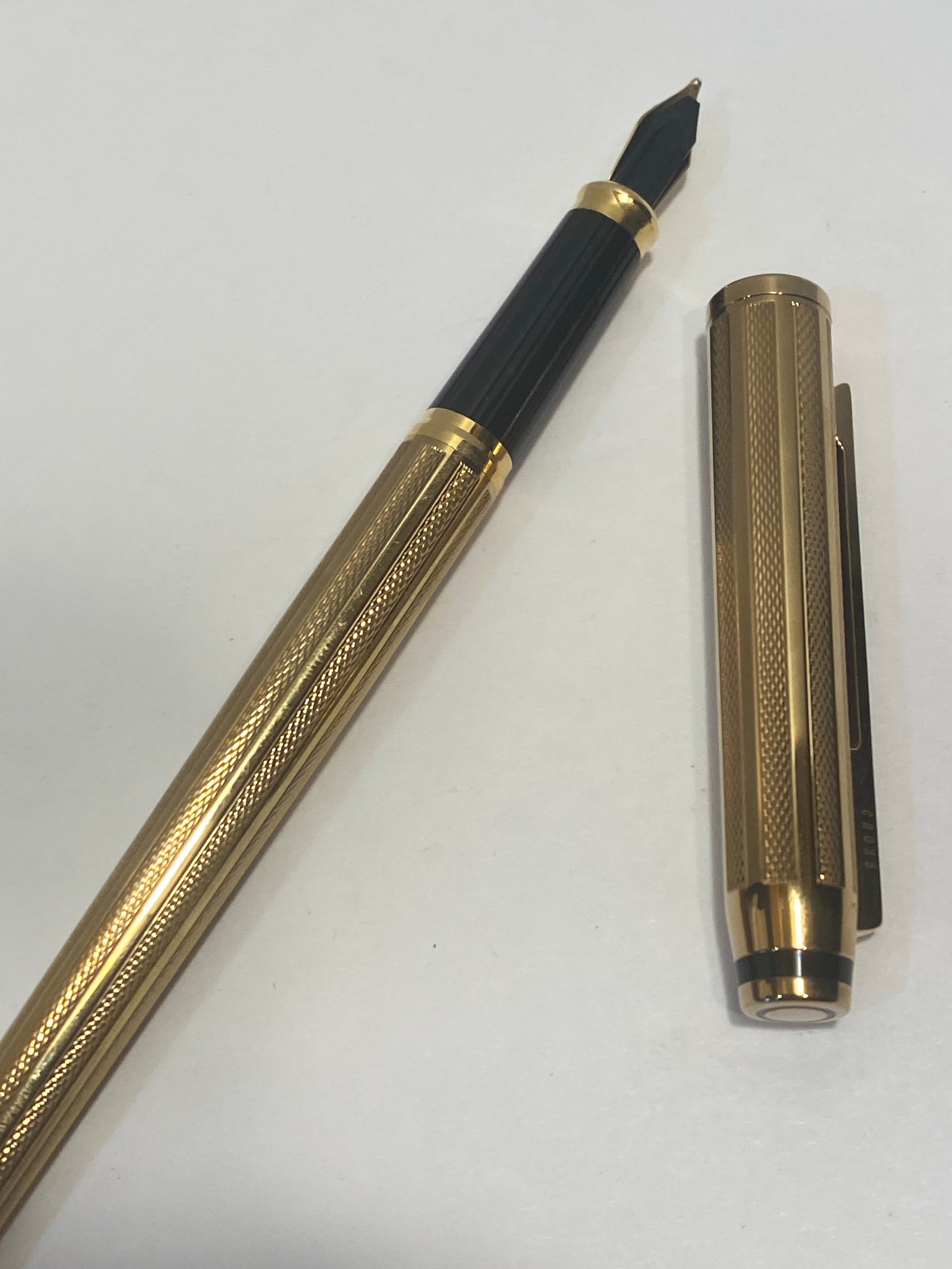 Vintage Cross Fountain Pen 18K Gold Tip and Cross Pencil Set Etsy Israel