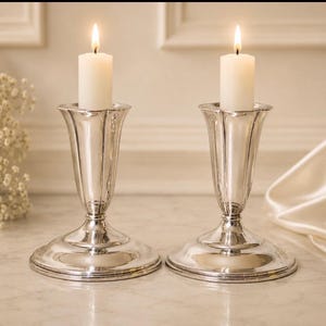 Sterling Silver Weighted Candlestick - Etsy