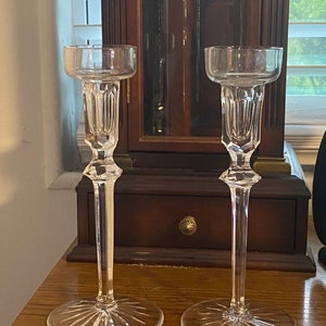 Pair of Rogaska Double Scalloped Crystal Candlestick Holders – Up For Grabs  Naples