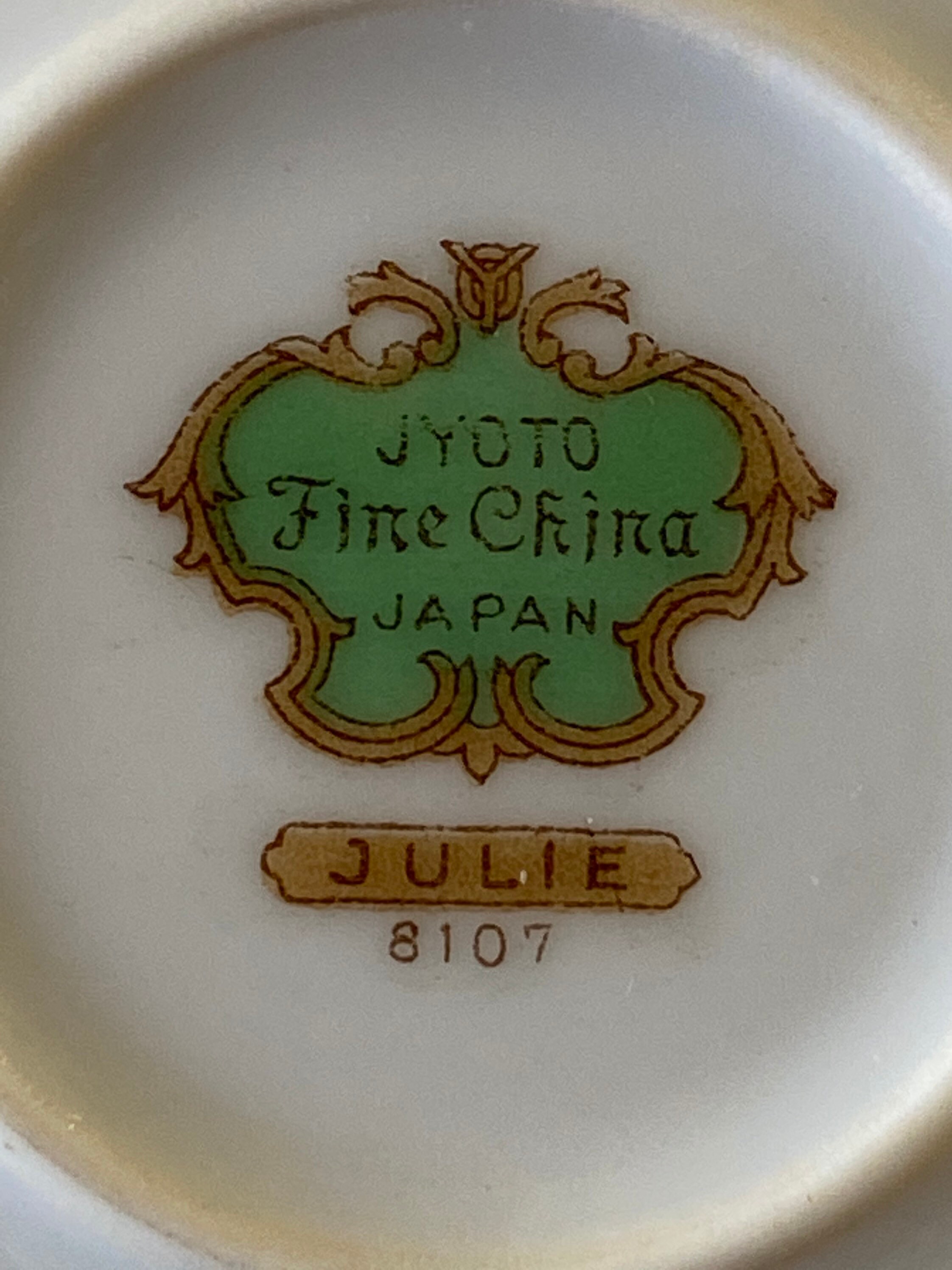 Vintage Jyoto Fine China Julie Pattern 8107 Japan, 12