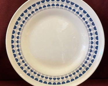 Vintage Richard Ginori China Salad Plates, Set of 10, Blue White