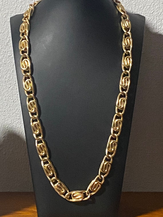 Gorgeous Estate Gold Tone Snail Chain Necklace, C… - image 6