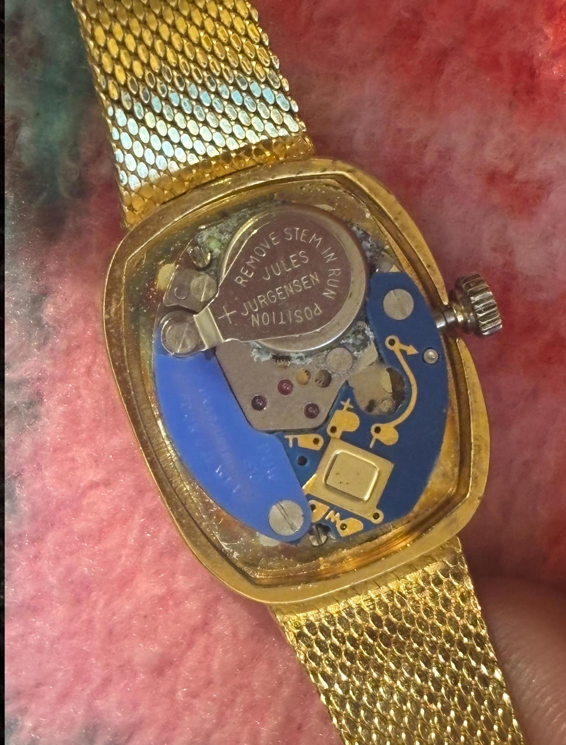 Gold Vintage Jules Jurgensen Watch - NEEDS BATTERY Battery for Jules Jurgenson 5899 | NAWCC Forums main image 2