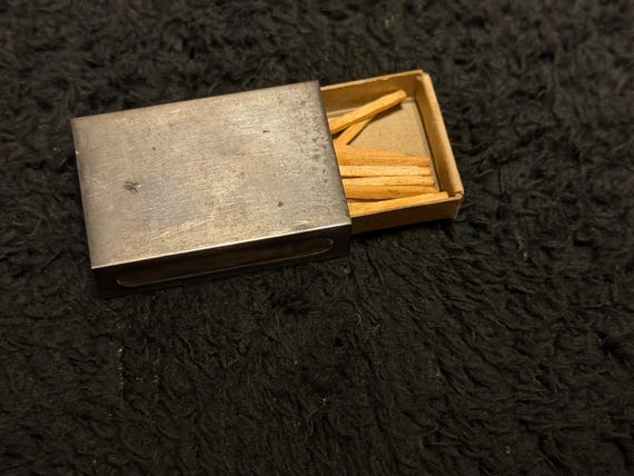 Gorham Sterling Silver Match Box Holder, Marked Gorham Sterling 5130 View 2