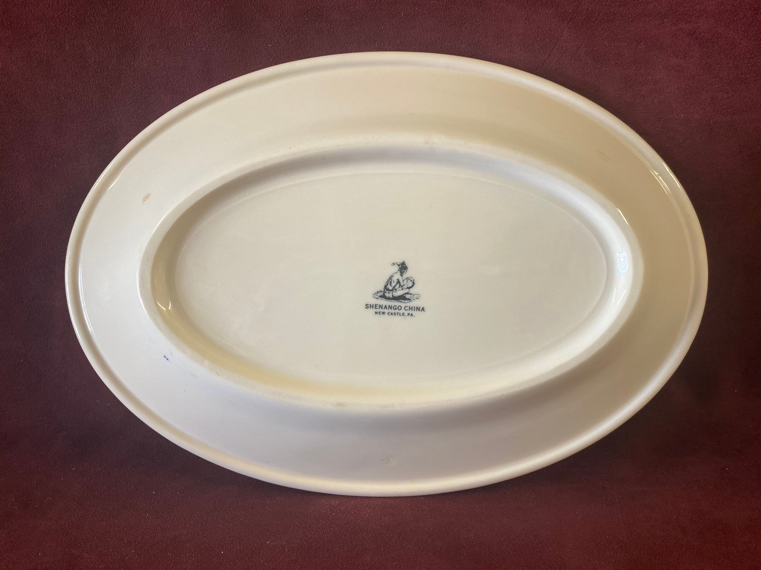 Vintage Shenango China Floral Pattern Platter Dish Oval Etsy