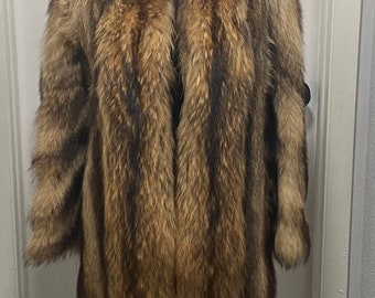 00s lamb oil leather coyote fur jacket