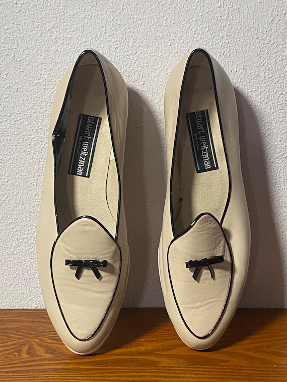 Vintage Stuart Weitzman Leather Loafers With Bow, Size 10 - Etsy